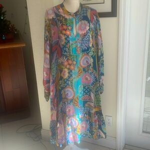 Johnny Was Wild Imana floral midi dress size xxl ❤️